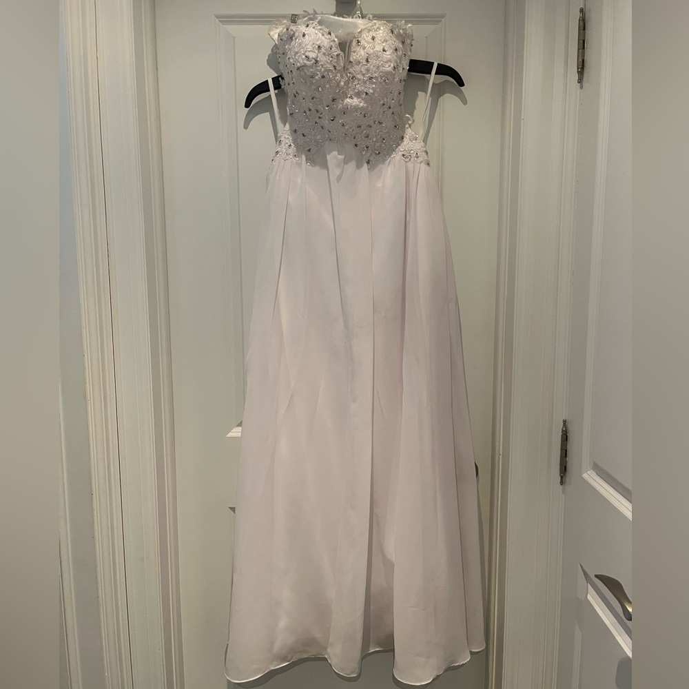 Elegant White Beaded Gown